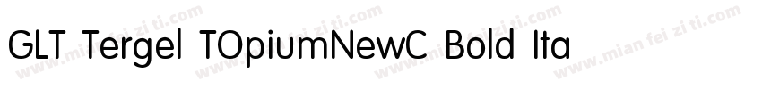 GLT Tergel TOpiumNewC Bold Italicig字体转换